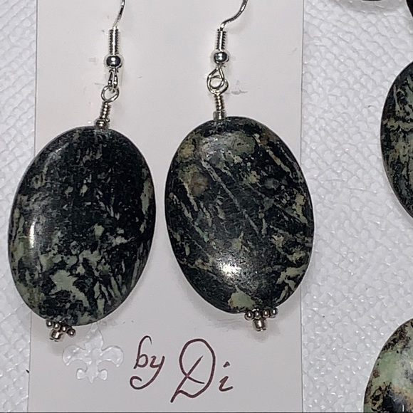 Handcrafted “Hint of Mint” Stone & Sterling Necklace & Earring Set - Picture 4 of 14